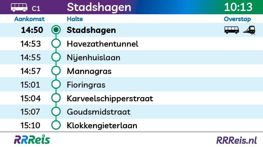 RRReis businformatiescherm hov