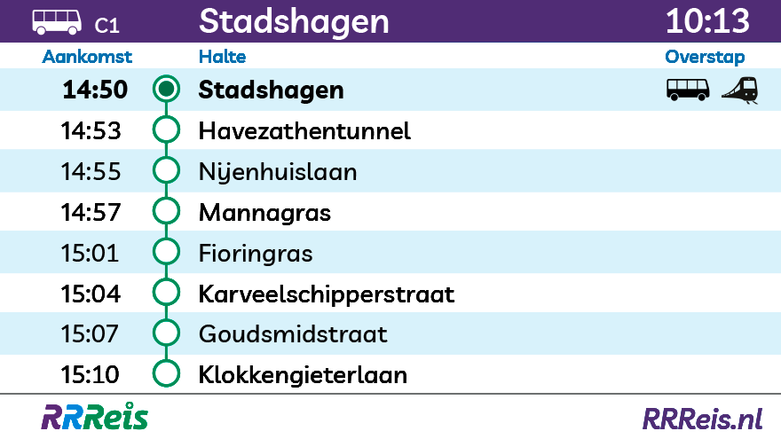 RRReis businformatiescherm hov - alternatief